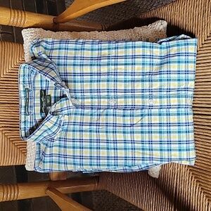 Eddie Bauer classic fit plaid button down, size tall XL